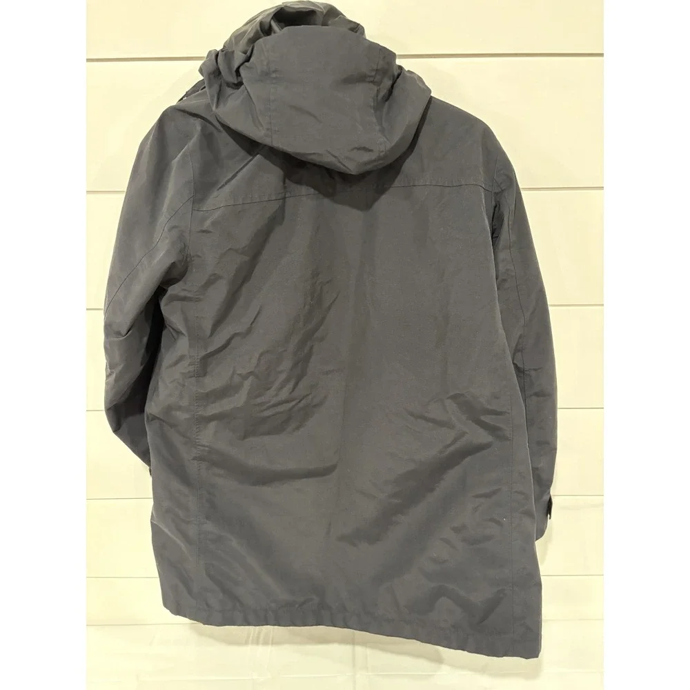 LANDS' END Squall Youth Parka Winter Coat w/ Hood Boys Size M 10-12 JACKET Black